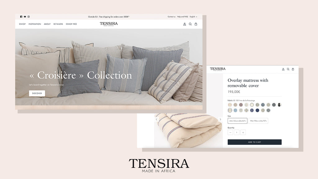 Nouveau site et boutique en ligne Tensira