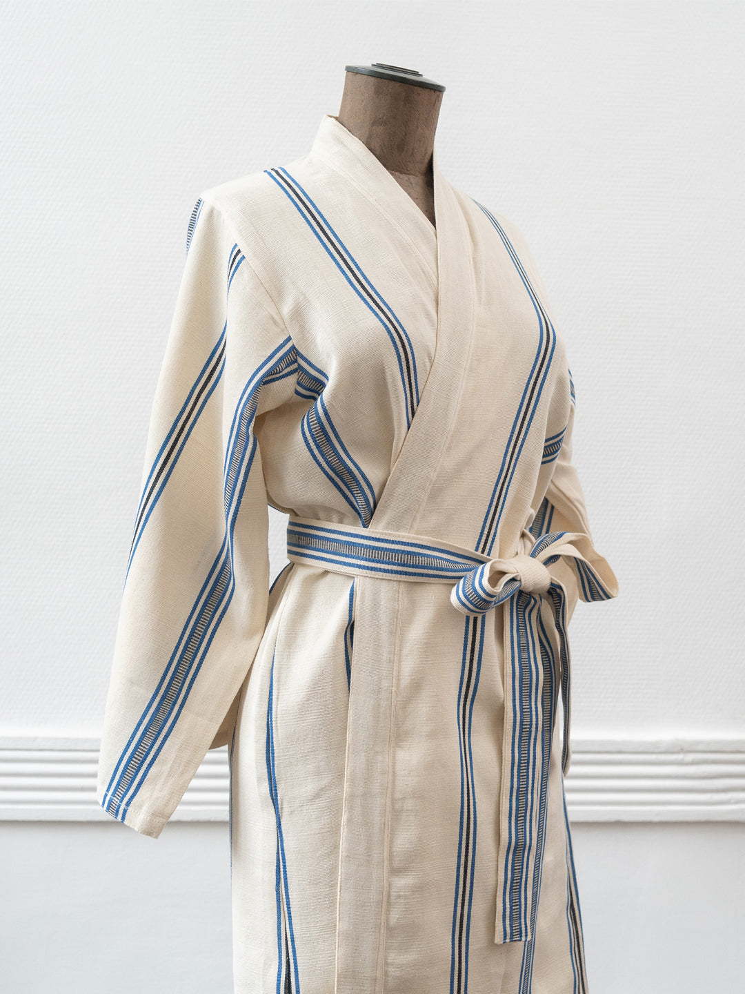 Kimono Tensira 100% coton, la teint main à